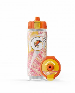 Gatorade Gx Exclusive Water Bottle Bundle 30oz Pastel Orange | FV4318205