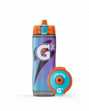 Gatorade Gx Momentum Water Bottle Bundle 30 oz Neon Blue | YM2147958