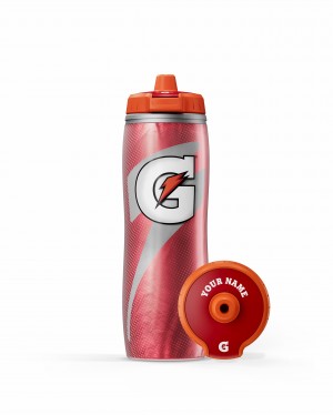 Gatorade Insulated Squeeze Personalized Water Bottle Bundle 30oz Red | EF5982073