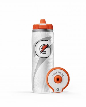 Gatorade Insulated Squeeze Personalized Water Bottle Bundle 30oz White | SG7642035