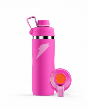 Gatorade Overtime Stainless Steel Water Bottle (Screw Cap) Bundle 22oz Pink | WZ9180523