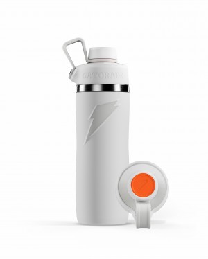 Gatorade Overtime Stainless Steel Water Bottle (Screw Cap) Bundle 22oz White | YQ4092587