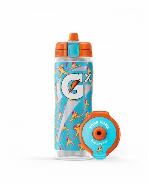 Gatorade Serena Williams Gx Collaboration Bottle Bundle 30oz Neon Blue | GJ0219634