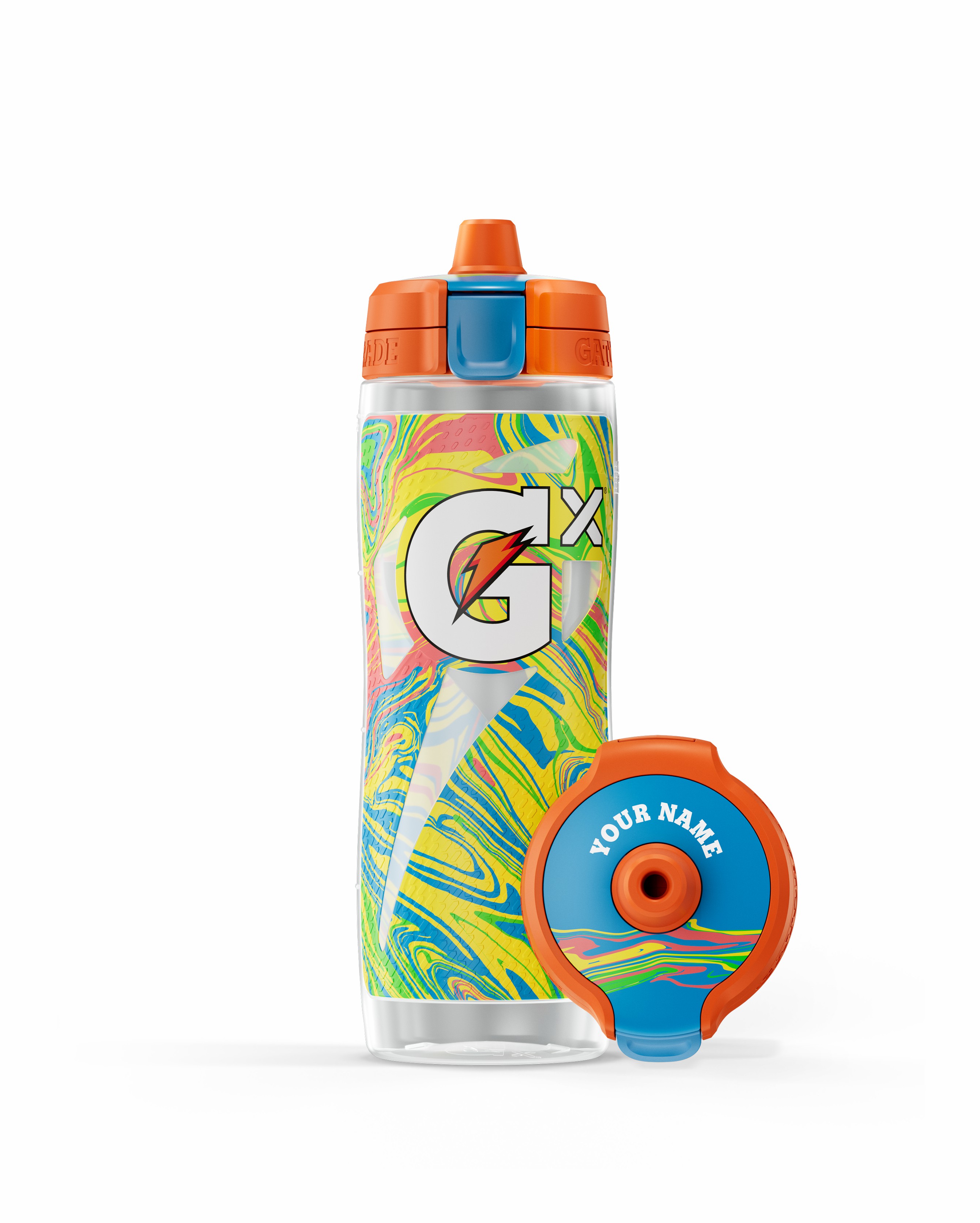 Gatorade Gx Exclusive Water Bottle Bundle 30oz Marble Neon | JM4596710