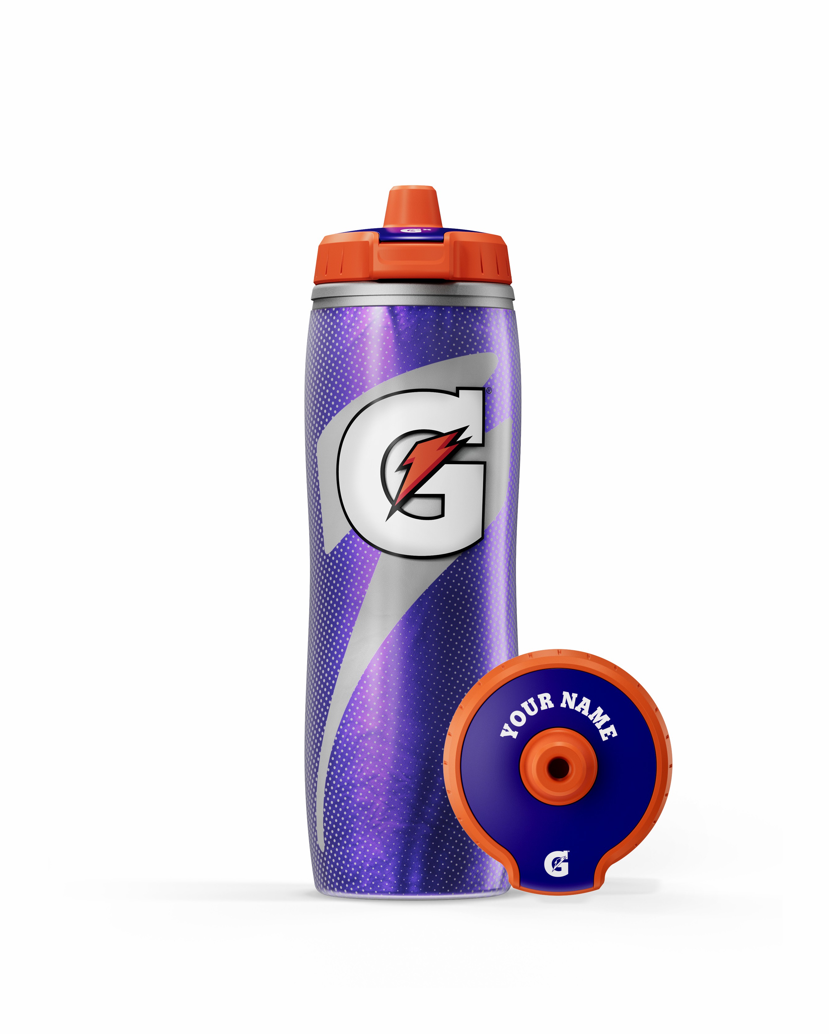 Gatorade Insulated Squeeze Personalized Water Bottle Bundle 30oz Purple | IR8307624