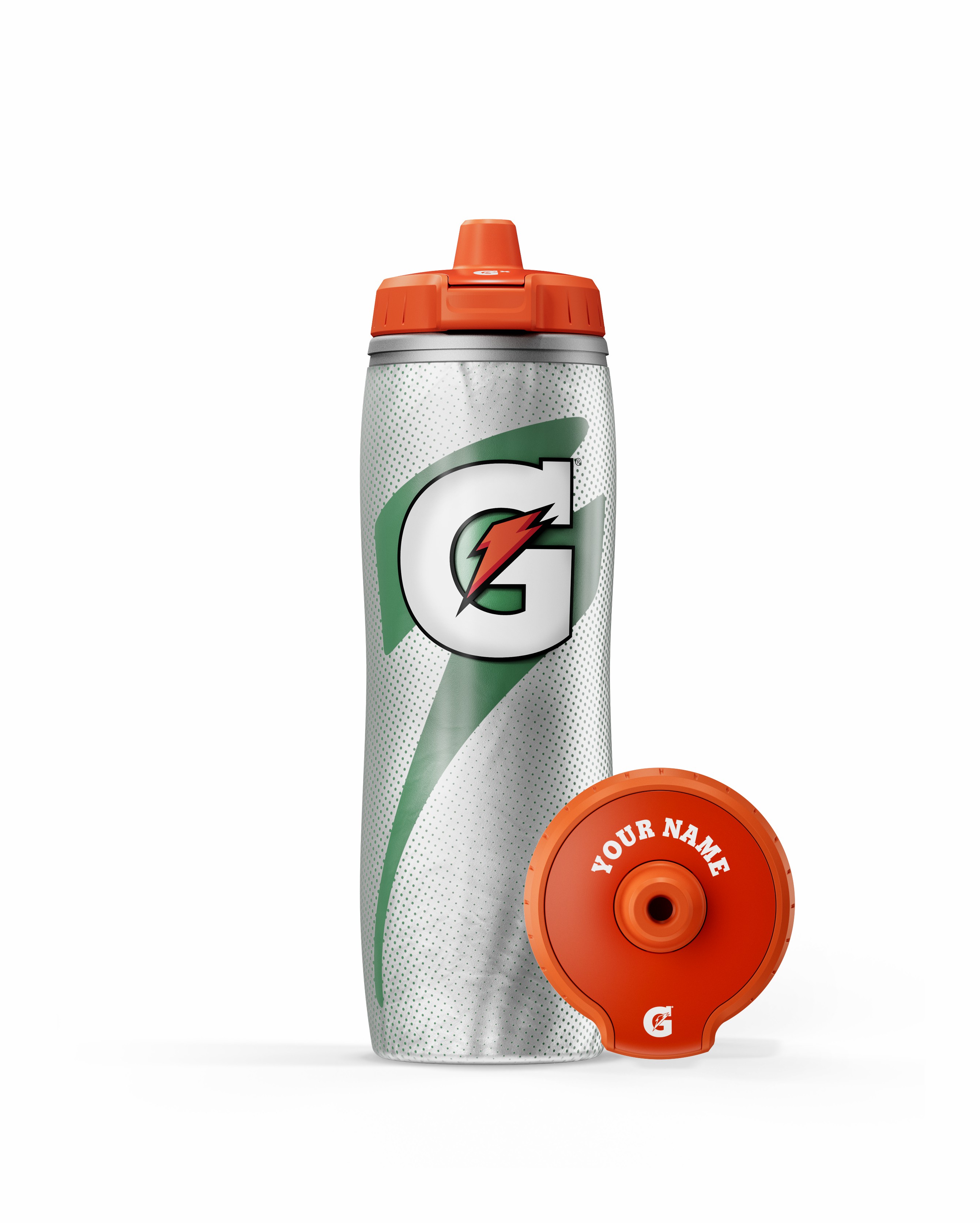 Gatorade Insulated Squeeze Personalized Water Bottle Bundle 30oz Silver | ZV0862341