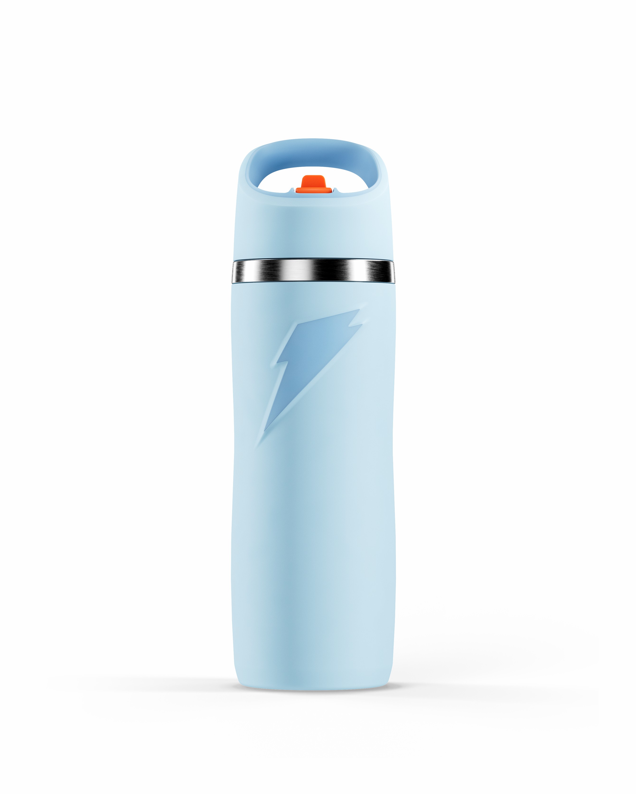 Gatorade Overtime Stainless Steel Water Bottle (Straw Cap) Bundle 22oz Light Blue | ZT5481073